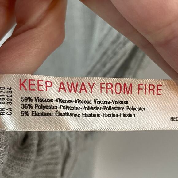 Anthropologie Daily Practice Turtleneck Side Slit Dress Gray Maxi Mock Neck XL - Picture 9 of 10